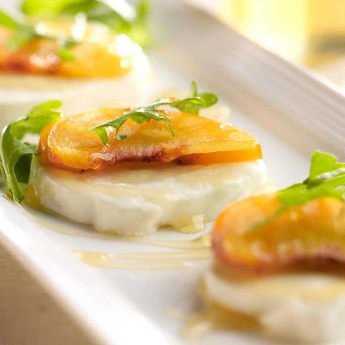 Mozzarella Slices with Fruit